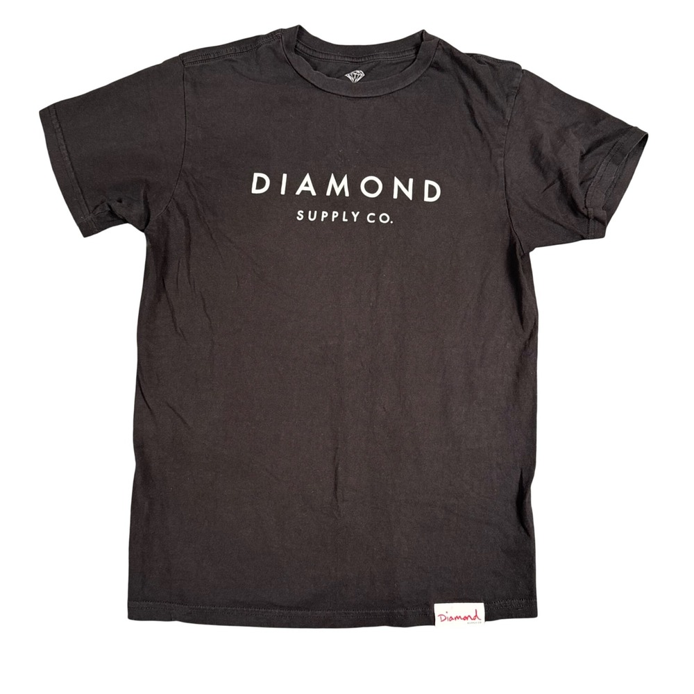 Diamond Supply Co Womens Small Black Graphic Logo T-Shirt Short Sleeve Skate